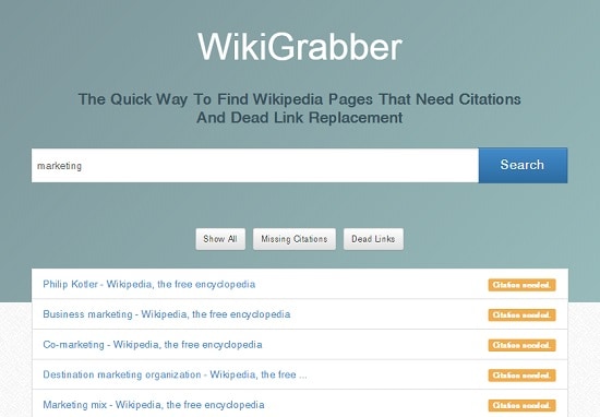 Сервис WikiGrabber